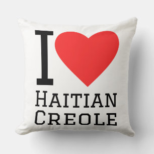 Cojín Decorativo Me encanta el criollo haitiano 