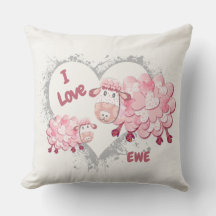 Me Encanta El Cushion Rosa Ewe Personalizable