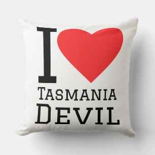 Cojín Decorativo Me encanta el diablo de Tasmania