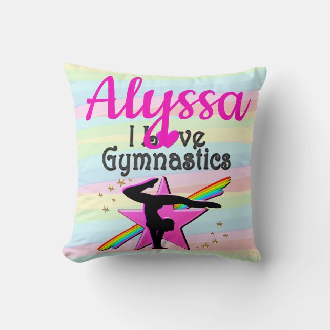 COJÍN DECORATIVO ME ENCANTA EL DISEÑO SUPER STAR DE GIMNASIA (Anverso)