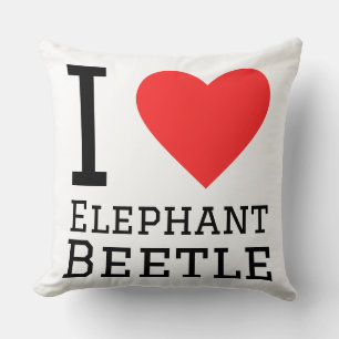 Cojín Decorativo Me encanta el escarabajo elefante