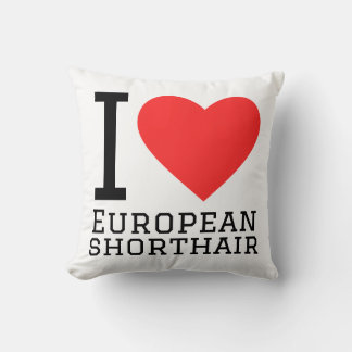 Cojín Decorativo Me encanta el gato atigrado europeo