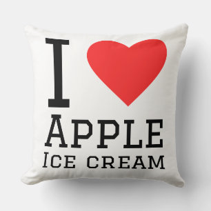 Cojín Decorativo Me encanta el helado de Apple
