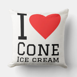 Cojín Decorativo Me encanta el helado de cono