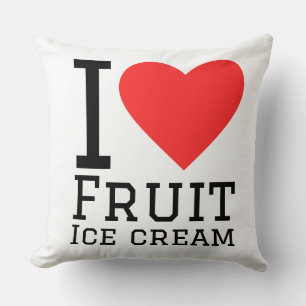 Cojín Decorativo Me encanta el helado de frutas