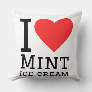Cojín Decorativo Me encanta el helado de menta