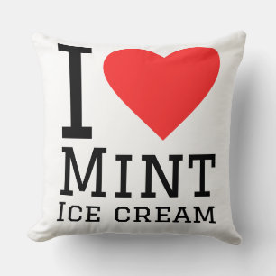Cojín Decorativo Me encanta el helado de menta