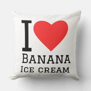 Cojín Decorativo Me encanta el helado de plátano