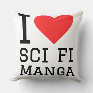Cojín Decorativo Me encanta el manga de ciencia ficción 