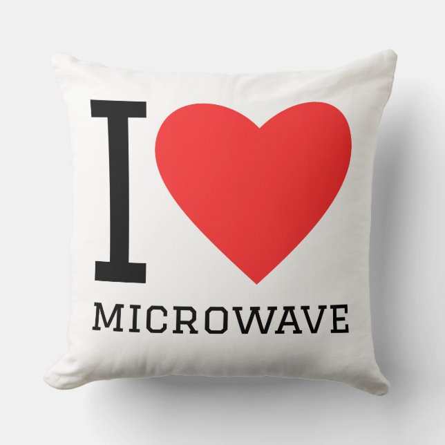 Cojín Decorativo Me encanta el microondas  (Anverso)