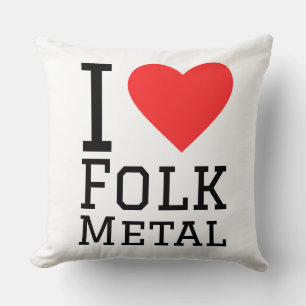 Cojín Decorativo Me encanta el pegatina cuadrado metalizado folklór