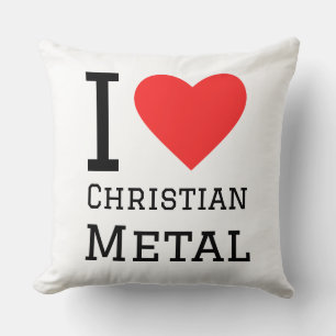 Cojín Decorativo Me encanta el pegatina metalizado cristiano
