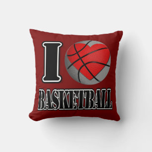 Cojín Decorativo Me encanta el Pillow del baloncesto
