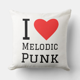 Cojín Decorativo Me encanta el punk melódico pegatina cuadrado