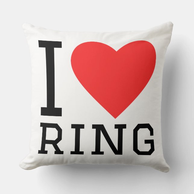 Cojín Decorativo Me encanta el ring  (Anverso)