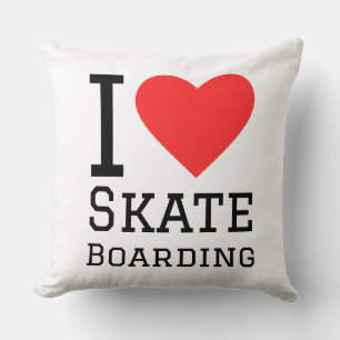 Cojín Decorativo Me encanta el skateboarding