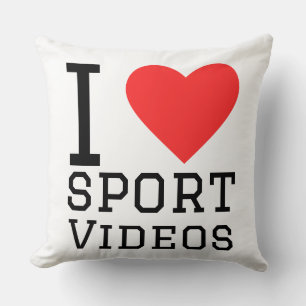 Cojín Decorativo Me encanta el video deportivo