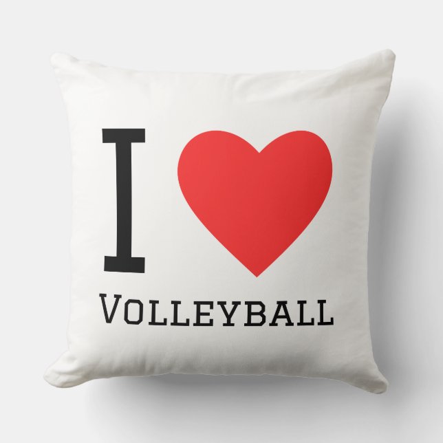 Cojín Decorativo Me encanta el voleibol  (Anverso)