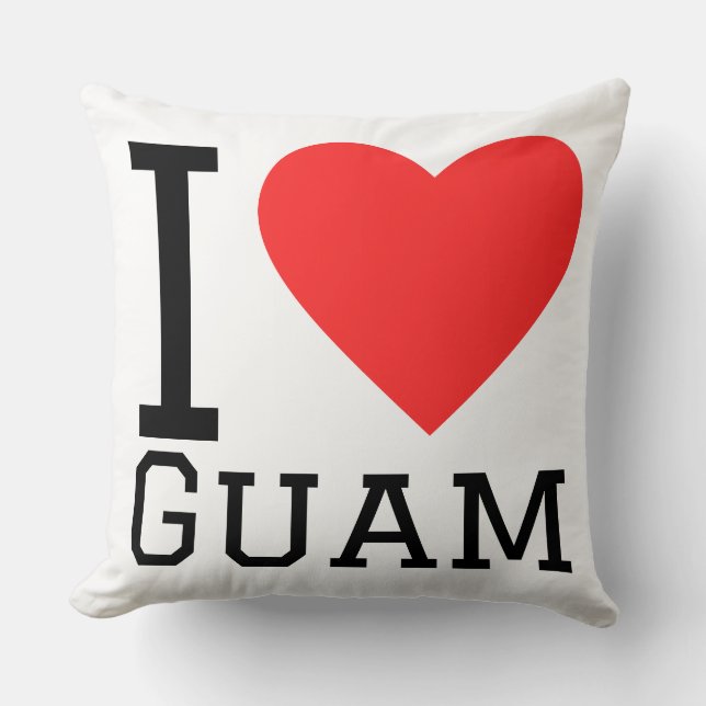 Cojín Decorativo Me encanta Guam (Anverso)