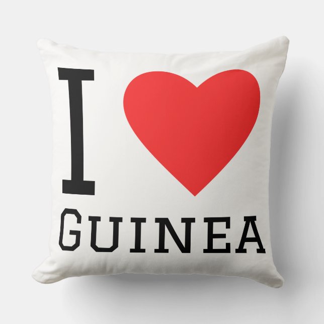 Cojín Decorativo Me encanta Guinea  (Anverso)