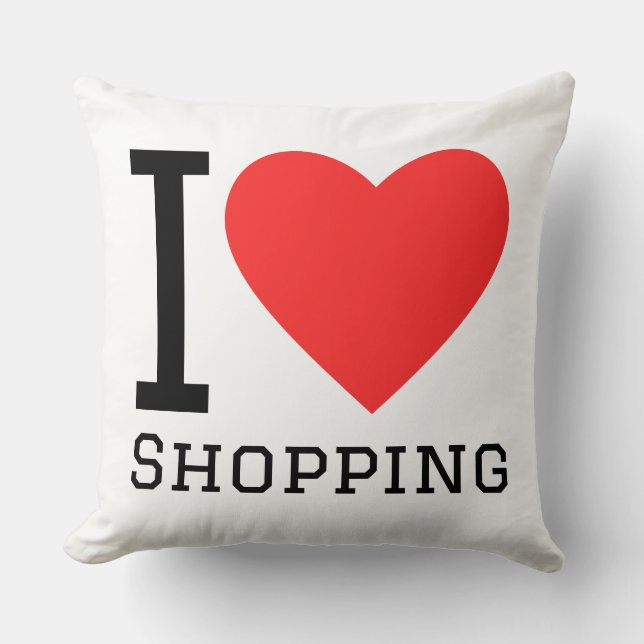 Cojín Decorativo Me encanta ir de compras (Anverso)