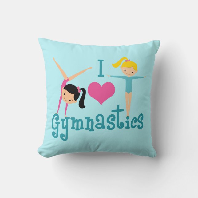 Cojín Decorativo Me Encanta La Gimnasia Cuidada Chicas De Gimnasta  (Anverso)