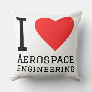 Cojín Decorativo Me encanta la ingeniería aeroespacial 