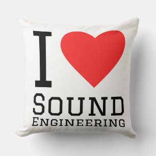 Cojín Decorativo me encanta la ingeniería de sonido 