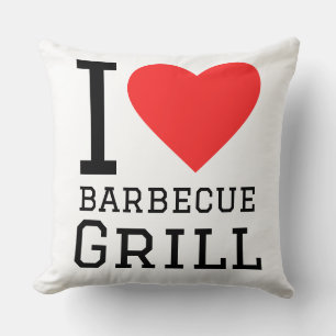 Cojín Decorativo Me encanta la parrilla para barbacoa
