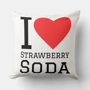 Cojín Decorativo Me encanta la soda de fresa