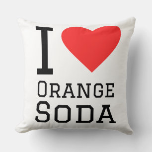 Cojín Decorativo Me encanta la soda de naranja