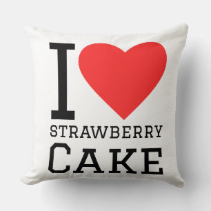 Cojín Decorativo Me encanta la tarta de fresa