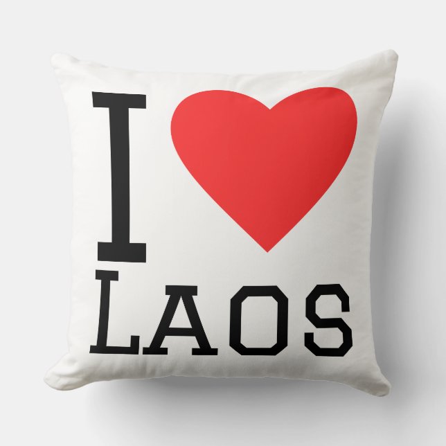 Cojín Decorativo Me encanta Laos  (Anverso)