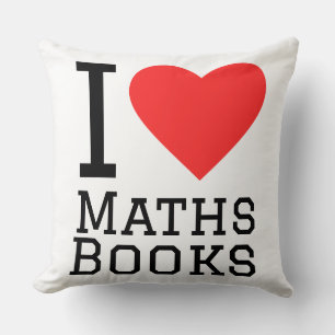 Cojín Decorativo Me encanta libro de matemáticas