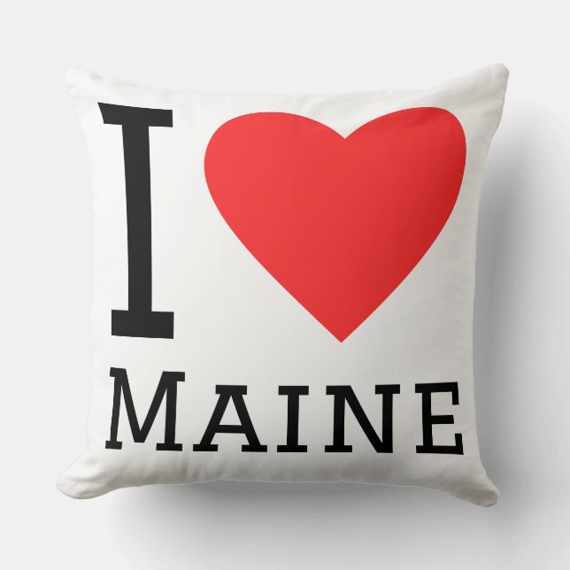 Cojín Decorativo Me encanta Maine  (Anverso)