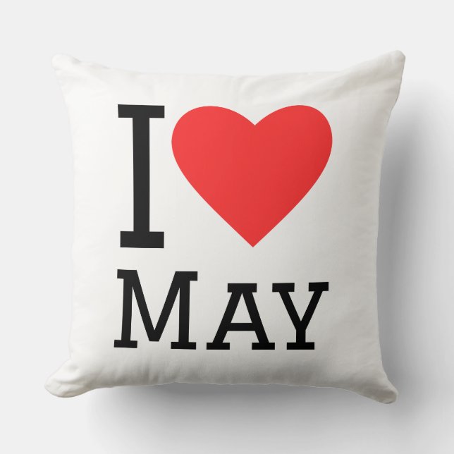 Cojín Decorativo Me encanta mayo (Anverso)