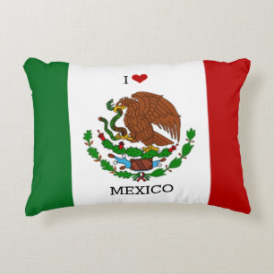 Cojín Decorativo me encanta méxico - bandera mexicana,