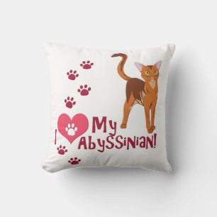 Cojín Decorativo ¡Me Encanta Mi Abysiniano!