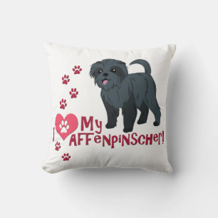 Cojín Decorativo ¡Me Encanta Mi Affenpinscher!