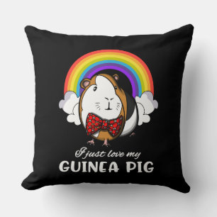 Cojín Decorativo Me encanta mi Mascota de peluche de cerdo guineano