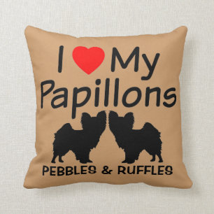 Cojín Decorativo Me Encanta Mi Pillow De Dos Perros De Papilón