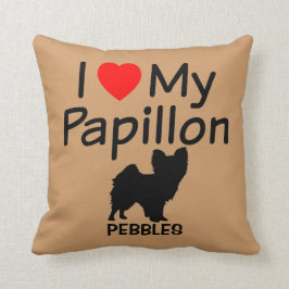 Cojín Decorativo Me Encanta Mi Pillow De Perro Papillon