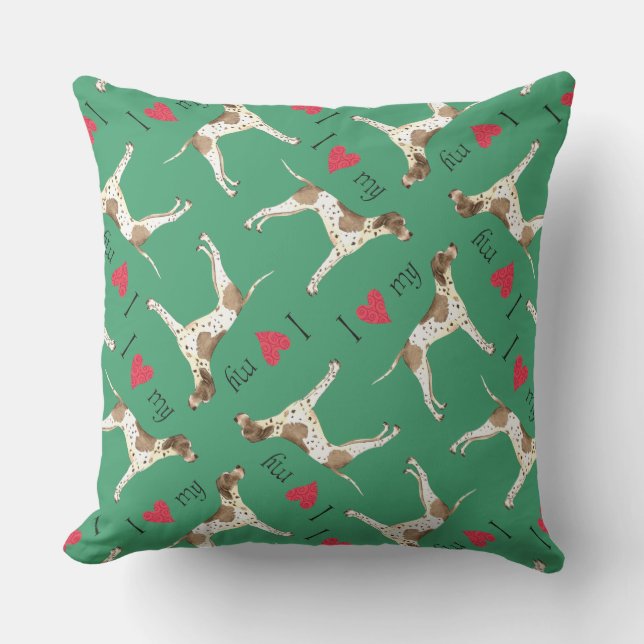 Cojín Decorativo Me encanta mi puntero (Anverso)