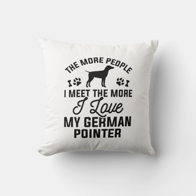Cojín Decorativo Me encanta mi puntero alemán (Anverso)