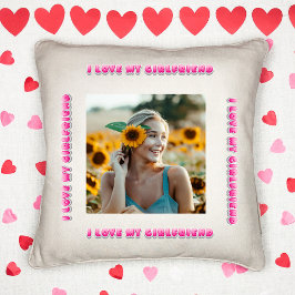 Cojín Decorativo Me encanta mi regalo de Día de San Valentín de bur