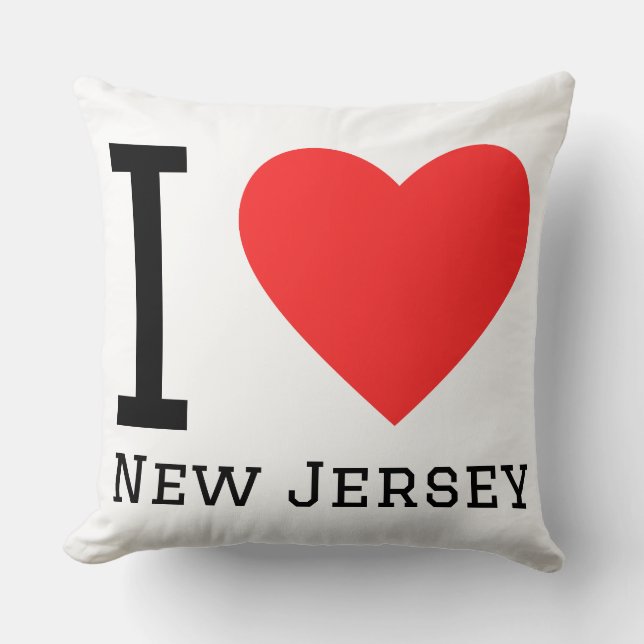 Cojín Decorativo Me encanta Nueva Jersey (Anverso)