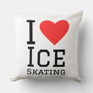 Cojín Decorativo Me encanta patinar sobre hielo