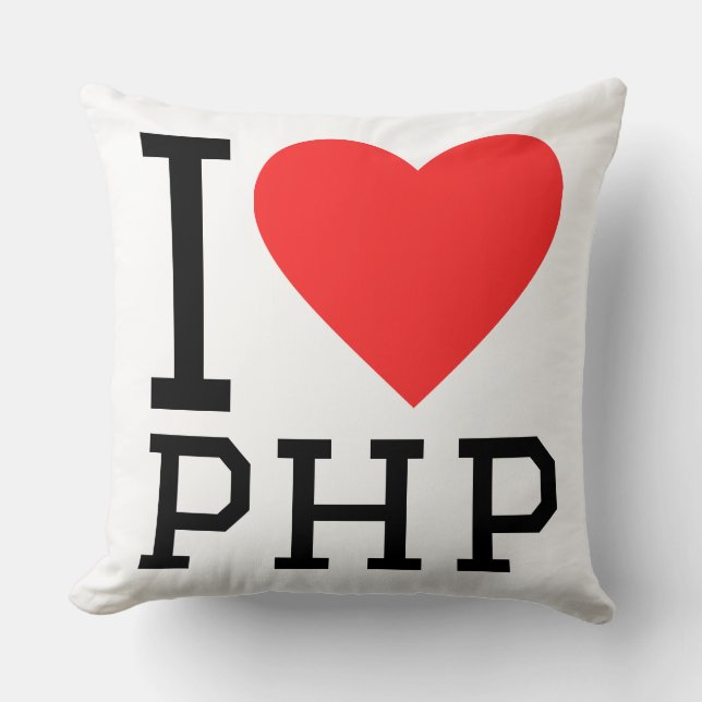 Cojín Decorativo Me encanta php  (Anverso)