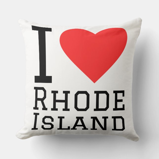 Cojín Decorativo Me encanta Rhode Island  (Anverso)