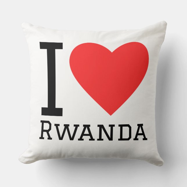 Cojín Decorativo Me encanta Ruanda (Anverso)